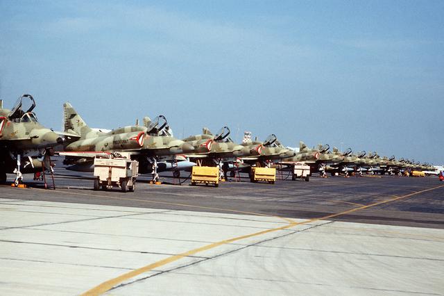 Skyhawks before sortie